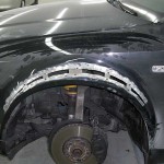 Audi A4 schwarz Kotflügel verbreitert Tuning