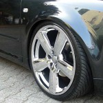 Audi A4 schwarz Kotflügel verbreitert Tuning