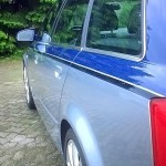 Audi A4 Avant Lackierung silber blau Streifen