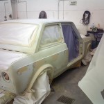 Fiat 128 weiss Aufarbeitung Lackierung