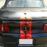 Ford Mustang Cabrio Designlackierung schwarz rot