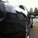 Ford Mustang schwarz Lackierung und Umbau
