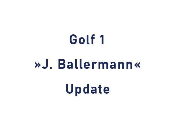 VW Golf 1 hellblau Ballermann Grafik Update