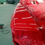 Mercedes Benz W 107 Cabrio Oldtimer Restauration Lackierung rot