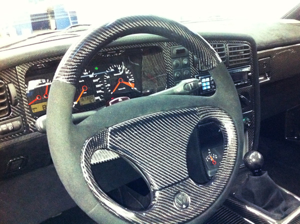 VW Corrado silber Tuning Kohlefaser Carbon Lenkrad