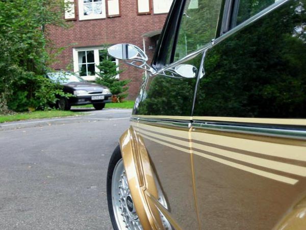 VW Golf 1 Cabrio gold schwarz Autolackierung Tuning