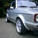 VW Golf 1 silber Autolackierung