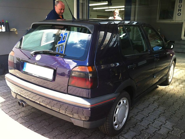 VW Golf 3 violett Rost Instandsetzung Restauration